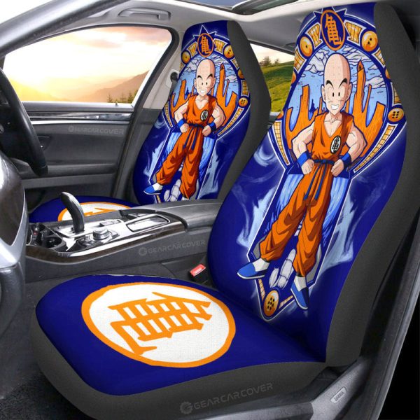 Krillin Car Seat Covers Custom Dragon Ball Car Interior Accessories