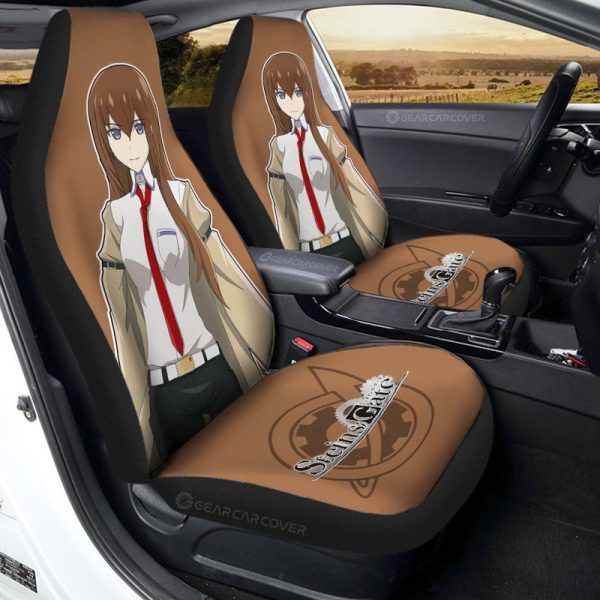 Kurisu Makise Car Seat Covers Custom Main Hero Steins;Gate Anime Car Accessories