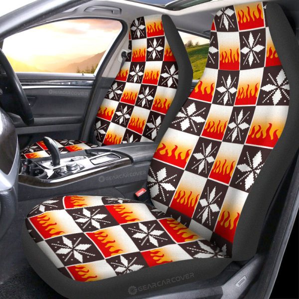 Kyojuro Rengoku Car Seat Covers Custom Anime Car Accessories