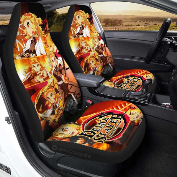 Kyoujuro Rengoku Car Seat Covers Custom Demon Slayer Anime