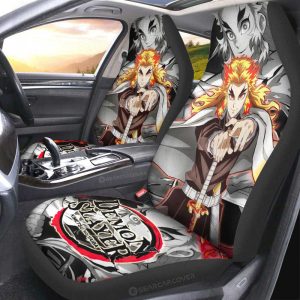 Kyoujurou Rengoku Car Seat Covers Custom Demon Slayer Anime Car Accessories