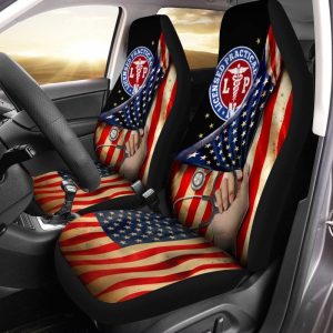 LPN Nurse Car Seat Covers Custom American Flag Car Accessories Meaningful