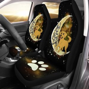 Labrador Retriever Car Seat Covers I Love You To The Moon and Back Gift Idea For Dog Lovers