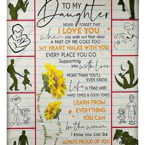 Learn From Everything You Can Wonderful Messages From Dad To Daughter Blanket