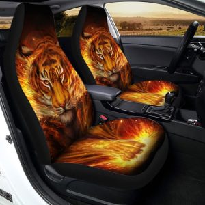 Legendary Tiger Car Seat Covers Custom Tiger Car Interior Accessories