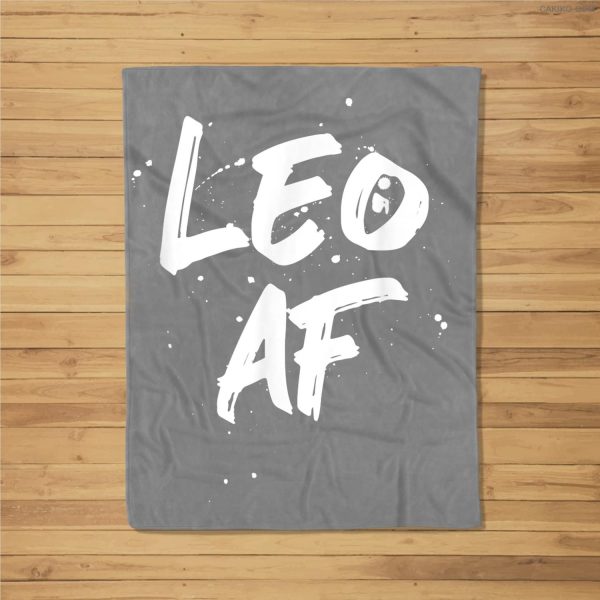 Leo Af Zodiac Sign Horoscope Birthday Fleece Blanket