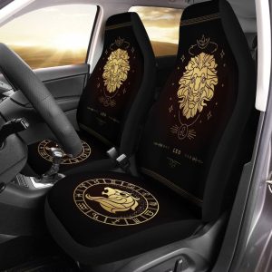 Leo Horoscope Car Seat Covers Custom Birthday Gifts Car Accessories