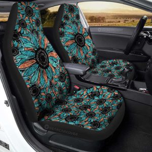 Leopard Sunflower Car Seat Covers Custom Car Decoration