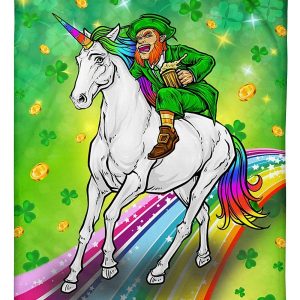 Leprechaun Unicorn Happy St Patrick Blanket