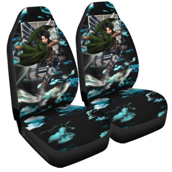 Levi Ackerman Car Seat Covers Custom Attack On Titan Anime Car Accessories