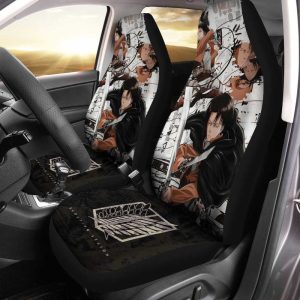 Levi Ackerman Car Seat Covers Custom Attack On Titan Anime Car Accessories