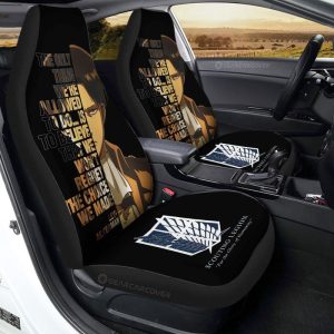 Levi Ackerman Quotes Car Seat Covers Custom Attack On Titan Anime Car Accessories