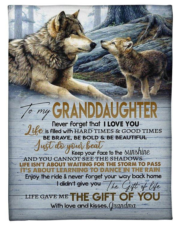 Life Gave Me The Gift Of You Lovely Message From Grandma For Granddaughters Blanket