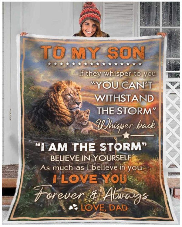 Lion Blanket To My Son The Storm From Dad