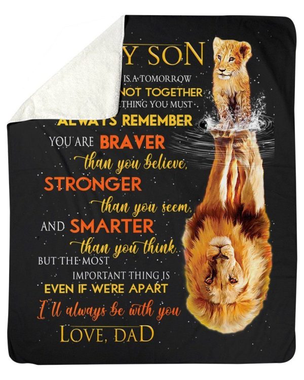 Lion Father To Son Gift Blanket