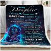 Lion I Will Always Have Your Back Message Dad Gift For Daughter Blanket