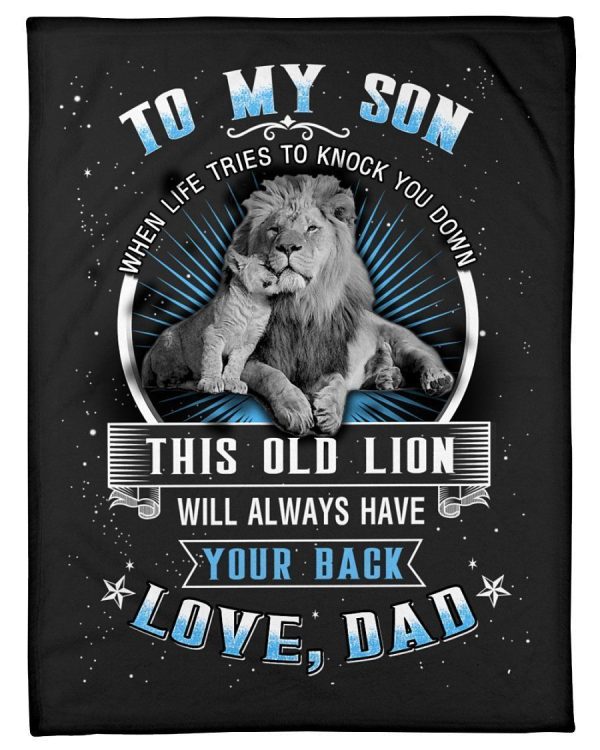 Lion Lovely Message From Dad Gifts For Sons Blanket