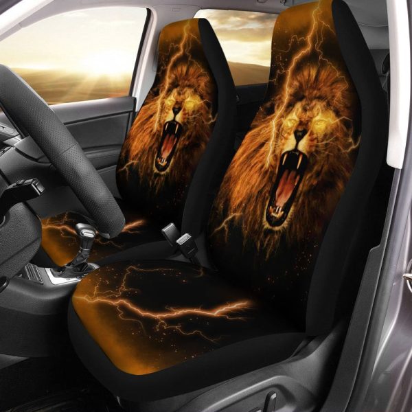 Lion Roar Car Seat Covers Custom Wild Animal Car Accessories