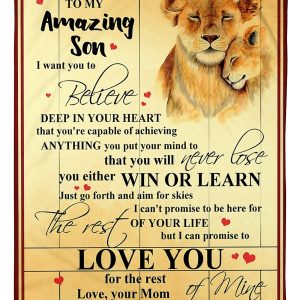 Lion Son Mom Love You Blanket