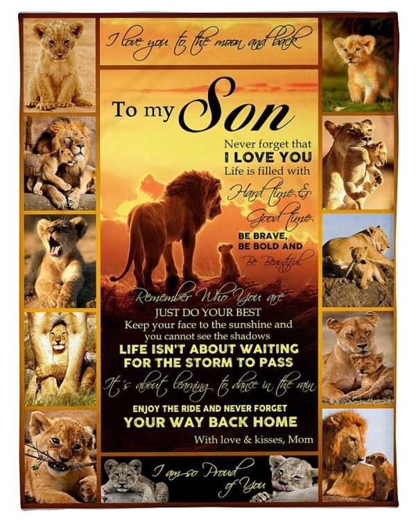 Lion Son Mom Remember Who You Are Blanket