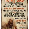 Lion To My Dad I Love You Son Blanket