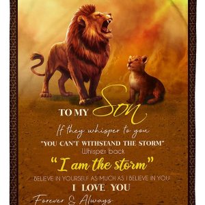 Lion To My Son Love Mom Blanket