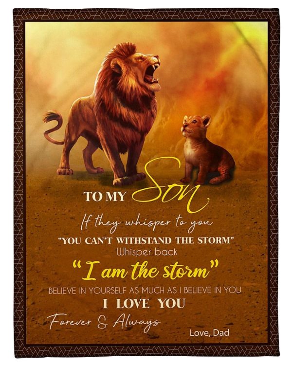 Lion To My Son Love Mom Blanket