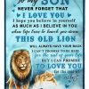 Lion To My Son This Old Lion Blanket