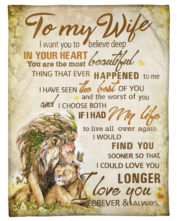 Lion To My Wife I Choose Both Blanket