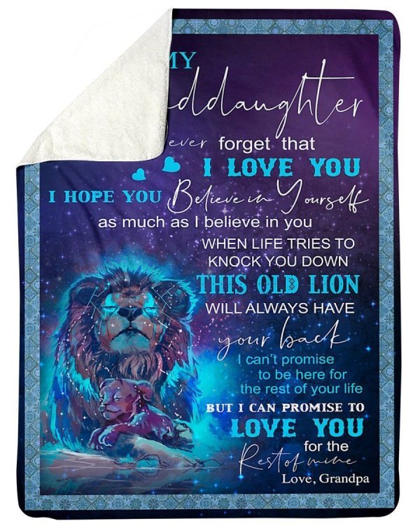 Lions Love Message To Granddaughter From Grandma Blanket