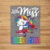 Little Miss Kindergarten First Day Of School Girls Fleece Blanket