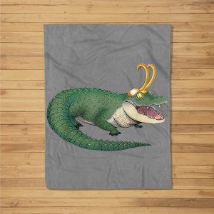 Loki Gator Alligator Loki Croki Crocodile God Of Mischief Fleece Blanket