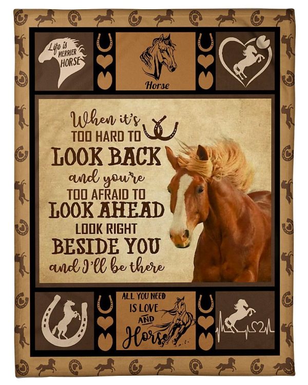 Look Beside You Be There Horse Blanket