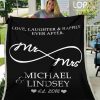 Love Anniversary  – Love Laughter And Happily Ever After Personalized Blanket