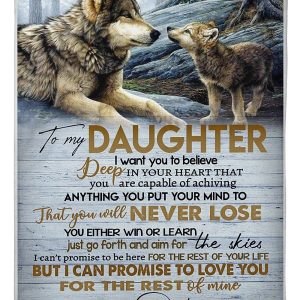 Love Message From Dad To Daughter Blanket