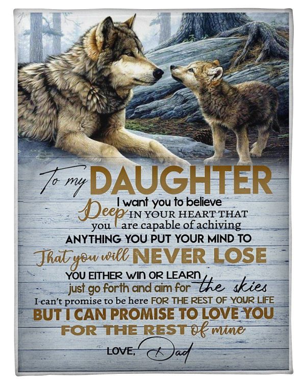 Love Message From Dad To Daughter Blanket