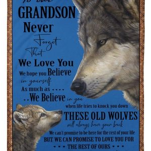 Love Message From Papa And Granny To Grandson Blanket