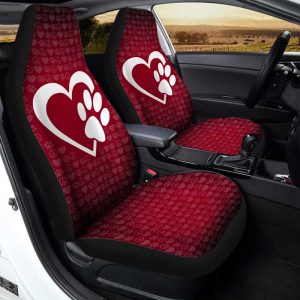 Love Peace Dog Paw Car Seat Covers Custom Car Interior Accessories