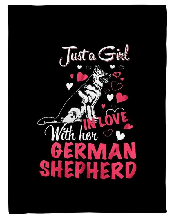 Love With Her German Shepherd Blanket