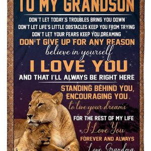 Love You Forever And Always Lovely Message From Grandma Gifts For Grandsons Blanket