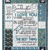 Love You To The Moon And Back Lovely Message From Grandmother Gifts For Granddaughters Blanket