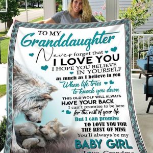 Love You To The Rest Of Mine  Giving Granddaughter Blanket