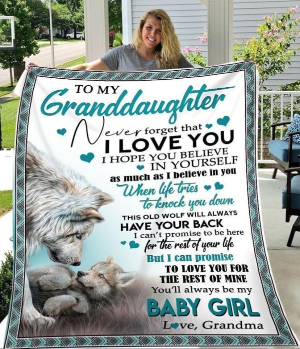 Love You To The Rest Of Mine  Giving Granddaughter Blanket