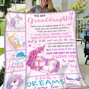 Love you for the rest of my life –  – Sentimental Gifts For Granddaughter Blanket