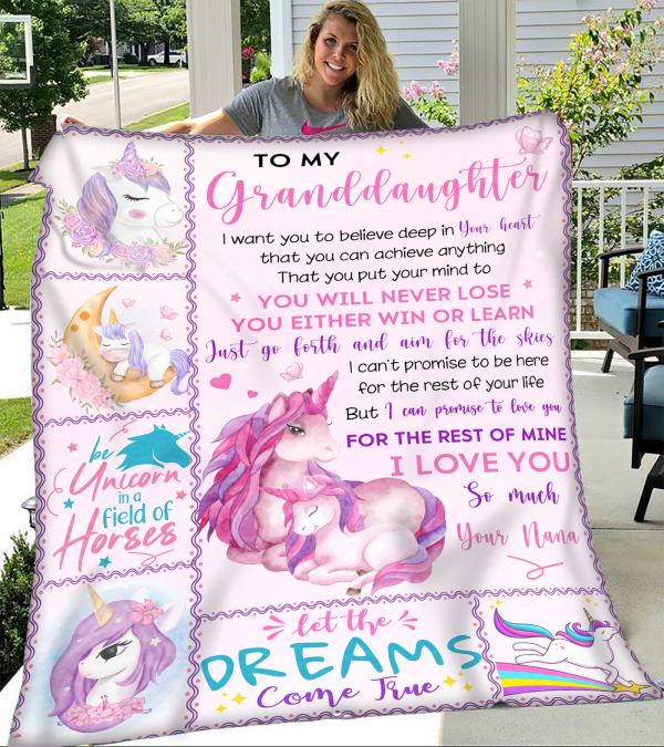 Love you for the rest of my life –  – Sentimental Gifts For Granddaughter Blanket