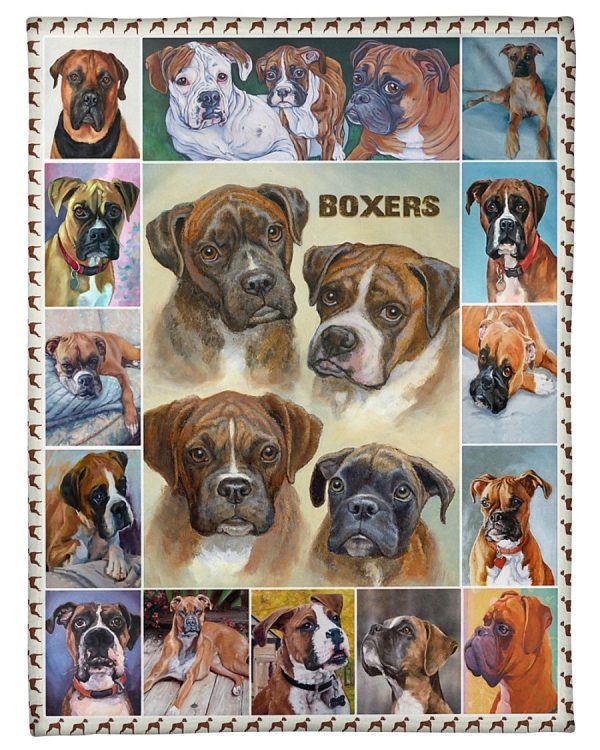 Lovely Boxer Dog  For The Lovers Dog Blanket