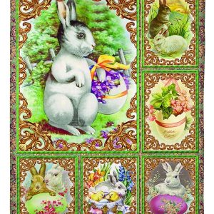 Lovely Easter Bunny Basket Eggs Blanket