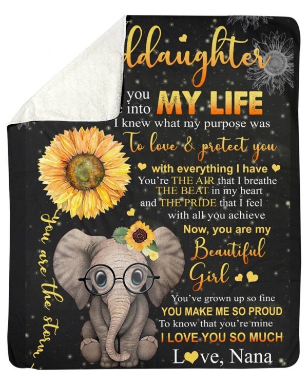 Lovely Elephant Messages For Granddaughter From Nana Blanket