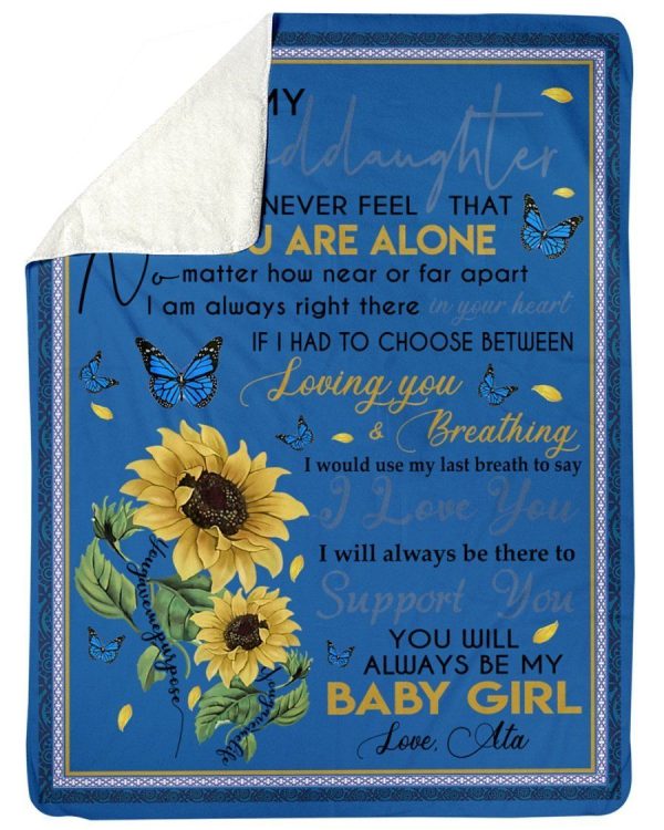 Lovely Message From Ata Gifts For Granddaughters Blanket