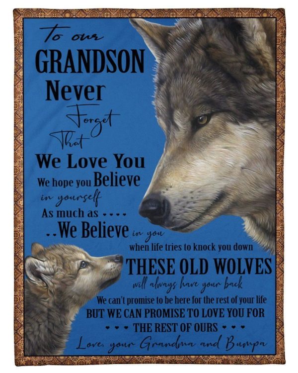 Lovely Message From Grandma And Bumpa Gifts For Grandsons Blanket